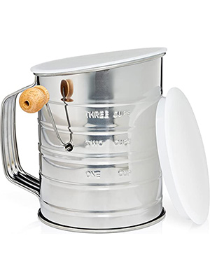 Natizo Stainless Steel 3-Cup Flour Sifter